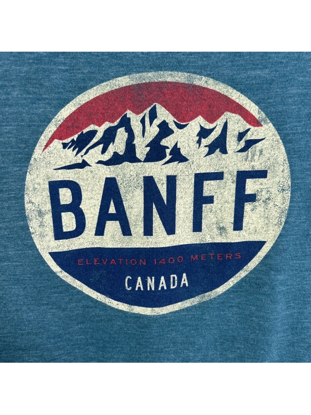 Banff National Park Alberta Canada Blue Women’s Small Blue 84 Shirt Mountains - Picture 2 of 10